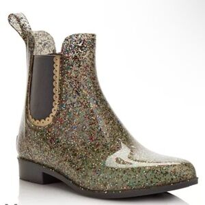 Jack Rogers Sallie Rain Boot Multi Glitter Print Size 8